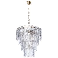 Люстра Divinare Felis 6005/17 LM-9 Прозрачная Латунь — фото 1, Люстры