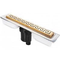 Душевой лоток Berges B1 Antik 600 092024 с решеткой Золото глянец — фото 1, Душевые лотки