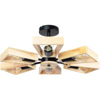 Люстра Artelamp Brussels A8030PL-6BK Светлое дерево Черная — фото 3, Люстры