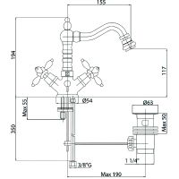Смеситель для биде Cezares Nostalgia-BS2-02 Бронза — фото 3, Смесители