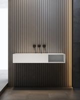 Раковина Abber Stein 100 R AS2640-1.0 R Белая матовая — фото 4, Раковины подвесные