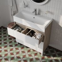 Тумба с раковиной Iddis Zodiac 80 ZOD8ABFi95K Белая матовая Дерево — фото 4, Тумбы с раковиной