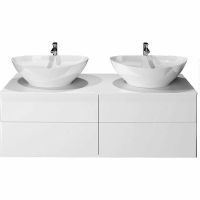 Тумба под раковину Orange Otto Ot-130TuMDF подвесная Белый глянцевый — фото 1, Тумбы под раковину