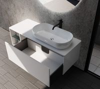 Тумба с раковиной SanVit Оскар 120 R koskar120R подвесная Белая — фото 10, Тумбы с раковиной