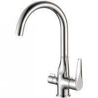 Смеситель для кухни ZorG Steel Hammer SH 910 CR Хром — фото 1, Смесители