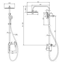 Душевая система WesnaArt Eko EKO05-314 Сатин — фото 2, Душевые стойки