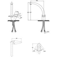 Товар: Смеситель для кухни Kaiser County 55244-1 Песочный - фото 6 Смеситель для кухни Kaiser County 55244-1 Песочный — фото 6, Смесители