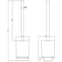 Ершик для унитаза Rav Slezak Nil NLA0500ZRL Розовый золотистый глянцевый — фото 2, Ершики для унитаза