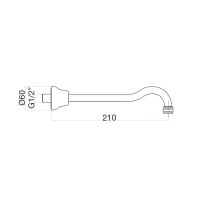 Излив для смесителя Webert Armony AC0537010 Золото — фото 2, Комплектующие для душевого оборудования