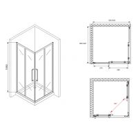 Товар: Душевой уголок Abber Schwarzer Diamant 90x90 AG02090BMH профиль Черный стекло матовое - фото 5 Душевой уголок Abber Schwarzer Diamant 90x90 AG02090BMH профиль Черный стекло матовое — фото 5, Квадратные душевые уголки