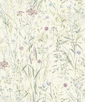 Обои Grandeco Universe 4 UR 3310 Винил на флизелине (1,06*10,05) Бежевый/Зеленый/Сиреневый, Цветы/Листья — фото 2, Обои для стен