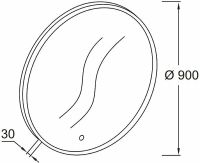 Зеркало Jacob Delafon 90 EB1456-NF с подсветкой с ИК-сенсором — фото 4, Зеркала в ванную комнату