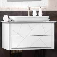 Тумба под раковину Opadiris Луиджи 90 00-00005939 подвесная Белая матовая — фото 1, Мебель для ванной