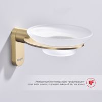 Мыльница Raglo R300.02.03 Золото матовое — фото 3, Мыльницы