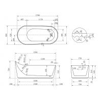 Товар: Акриловая ванна Abber 170х80 AB9445MW без гидромассажа - фото 7 Акриловая ванна Abber 170х80 AB9445MW без гидромассажа — фото 7, Акриловые ванны
