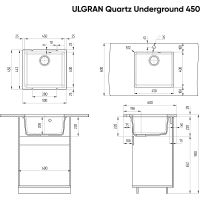 Товар: Кухонная мойка Ulgran Quartz Underground 450-04 Платина - фото 3 Кухонная мойка Ulgran Quartz Underground 450-04 Платина — фото 3, Кухонные мойки