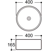 Раковина-чаша WellWant 40 WWRC1413W Белая — фото 10, Раковины