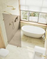 Товар: Душевая перегородка Maybah Glass MGD-264-3 990x1950 коннектор стена-стекло Золото стекло бронзовое - фото 5 Душевая перегородка Maybah Glass MGD-264-3 990x1950 коннектор стена-стекло Золото стекло бронзовое — фото 5, Душевые перегородки