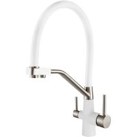 Смеситель для кухни Viko V-5824 Белый Серебро — фото 1, Смесители для кухни