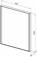 Зеркало Allen Brau Infinity 60 1.21018.BL с подсветкой Черное с сенсорным выключателем — фото 5, Мебель для ванной