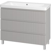 Тумба с раковиной Brevita Victory 105 УТ000023622 Серый шелк — фото 1, Мебель для ванной