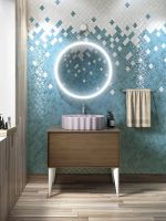 Зеркало Kerama Marazzi Cono 70 CO.mi.P.70\WHT с подсветкой Белое матовое с бесконтактным выключателем — фото 3, Мебель для ванной