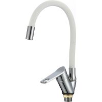 Смеситель для кухни Ростовская Мануфактура Сантехники SL137W-016F Хром Белый — фото 1, Смесители