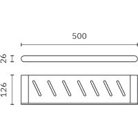 Металлическая полка Nofer Capri 16226.N Черный матовый — фото 2, Полки для ванной и душа