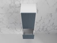 Шкаф пенал Style Line Стокгольм 36 подвесной Графит софт арт-ЛС-00002317 — фото 4, Пеналы для ванной комнаты