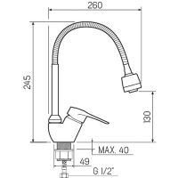 Смеситель для кухни Ростовская Мануфактура Сантехники SL55-016F Хром — фото 9, Смесители