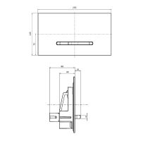 Клавиша смыва Villeroy&Boch ViConnect 922169AN Черная матовая — фото 8, Кнопки смыва