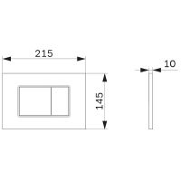 Клавиша смыва AM.PM Pro С S I070231 Хром матовый — фото 2, Кнопки смыва