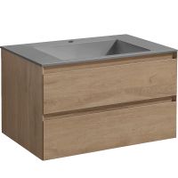 Тумба под раковину Vincea Luka 80 VMC-2L800NO подвесная N.Oak — фото 1, Тумбы под раковину