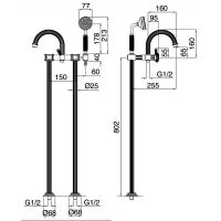 Товар: Смеситель для ванны Cezares Aphrodite APHRODITE-VDP-02-S1 Бронза - фото 2 Смеситель для ванны Cezares Aphrodite APHRODITE-VDP-02-S1 Бронза — фото 2, Смесители напольные