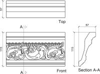 Карниз Европласт 1.50.124 2000x115x57 мм — фото 3, Карнизы