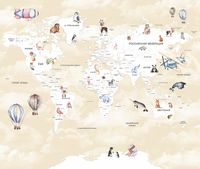 Товар: Фреска детская Ortograf Для самых маленьких 33708 Фактура бархат FX Флизелин (3,2*2,7) Бежевый, Карты - фото 2 Фреска детская Ortograf Для самых маленьких 33708 Фактура бархат FX Флизелин (3,2*2,7) Бежевый, Карты — фото 2, Фрески