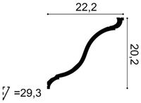 Карниз Orac Decor 2000x222x202 мм арт-C335 — фото 2, Карнизы