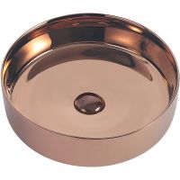 Раковина-чаша Abber Bequem 40 AC2109RG Розовое золото — фото 2, Раковины накладные