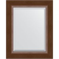Зеркало Evoform Exclusive 52х42 BY 1359 с фацетом в багетной раме - Орех 65 мм — фото 1, Мебель для ванной