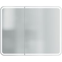 Зеркальный шкаф Creto Eles 100 20-1000800WH с подсветкой Белый — фото 1, Зеркальные шкафы в ванную