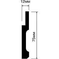 Плинтус HIWOOD B75V1 2000x75x12 мм — фото 2, Плинтуса напольные