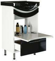 Тумба под раковину Mixline Радуга 52 522467 Белая Черная — фото 2, Мебель для ванной