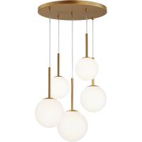 Подвесной светильник Maytoni Modern Basic form MOD321PL-05G1 Белый Золото — фото 1, Подвесные светильники