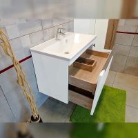 Тумба под раковину Бриклаер Брайтон 80 подвесная Белая матовая Дуб Кера арт-4627125415821 — фото 6, Тумбы под раковину