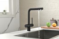 Товар: Смеситель для кухни Paulmark Serpentine Se213222-418 Черный металлик - фото 4 Смеситель для кухни Paulmark Serpentine Se213222-418 Черный металлик — фото 4, Смесители