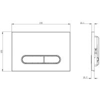 Клавиша смыва Boheme 667-B Черная матовая — фото 2, Комплектующие для душевого оборудования