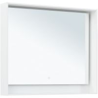Зеркало Aquanet Милан 100 306372 с подсветкой Белый глянец с сенсорным выключателем — фото 1, Зеркала в ванную комнату