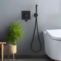 Гигиенический душ со смесителем Aquatek Оберон AQ1219MB Черный матовый — фото 2, Гигиенические души