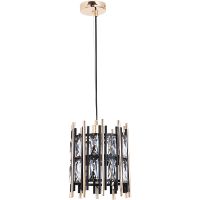 Подвесной светильник Artelamp Alruba A1043SP-1BK Прозрачный Золото Черный — фото 1, Подвесные светильники