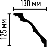 Карниз Decomaster 95107 2400x125x130 мм — фото 2, Карнизы